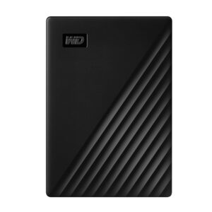 Western Digital WD 2TB My Passport Portable External Hard Drive, Black, 256B and TIZUM External Hard Drive Case for 2.5-Inch Hard Drive - Double Padded (Black)