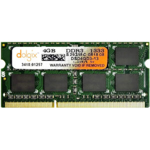 Dolgix 4GB DDR3 1333MHz Laptop/ Notebook RAM (Memory) SO-DIMM | PC3-10600 2Rx8 Dual Rank 3 Years Warranty (Made in India)
