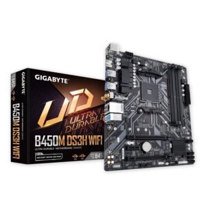 GIGABYTE B450M DS3H WiFi Motherboard with PCIe Gen3 x4 M.2, RGB Fusion 2.0, Intel Dual Band 802.11ac WiFi