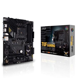 ASUS TUF Gaming B550-PLUS AMD AM4 Socket for AMD Ryzen 5000/ 5000 G/ 4000 G/ 3000 2.5Gb Ethernet HDMI Display Port SATA 6 Gbps USB 3.2 Gen2, Aura Sync RGB Lighting Support