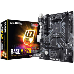 GIGABYTE AMD B450M S2H Ultra Durable Motherboard with Realtek GbE LAN with cFosSpeed, PCIe Gen3 x4 M.2
