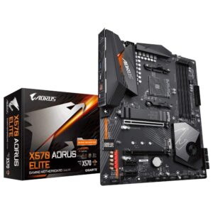 GIGABYTE X570 AORUS Elite Motherboard with 12+2 Phases Digital VRM with DrMOS,Dual PCIe 4.0 M.2 with Single Thermal Guard,Front USB Type-C, RGB Fusion 2.0