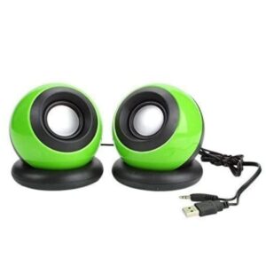 World Shopper Terabyte Speaker TB-008 USB 2.0 Mini USB Speaker for Laptop and Desktop (Green)