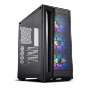 Cooler Master MasterBox MB511 ARGB MID-Tower ATX Airflow PC case with Three pre-Installed ARGB Fans, a Fine Mesh Front Panel, Mesh Side Intakes, & Tempered Glass Panel