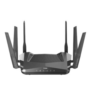 D-Link DIR-X5460 WiFi 6 Router AX5400 MU-MIMO Voice Control Compatible with Alexa & Google Assistant, Dual Band Gigabit Gaming Internet Network, Black