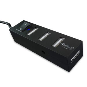 Quantum QHM6660 4 Port Hi-Speed USB Hub with Power Switch (Multicolor)